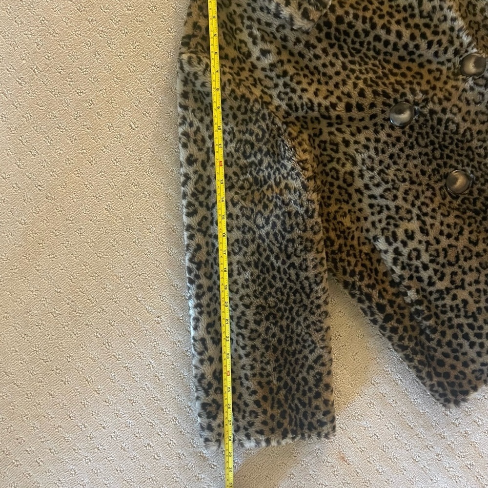 **Sold**Leopard Print, Faux Fur Coat, Pea Coat Sz M/L Utex Classics Vintage - Picture 10 of 15